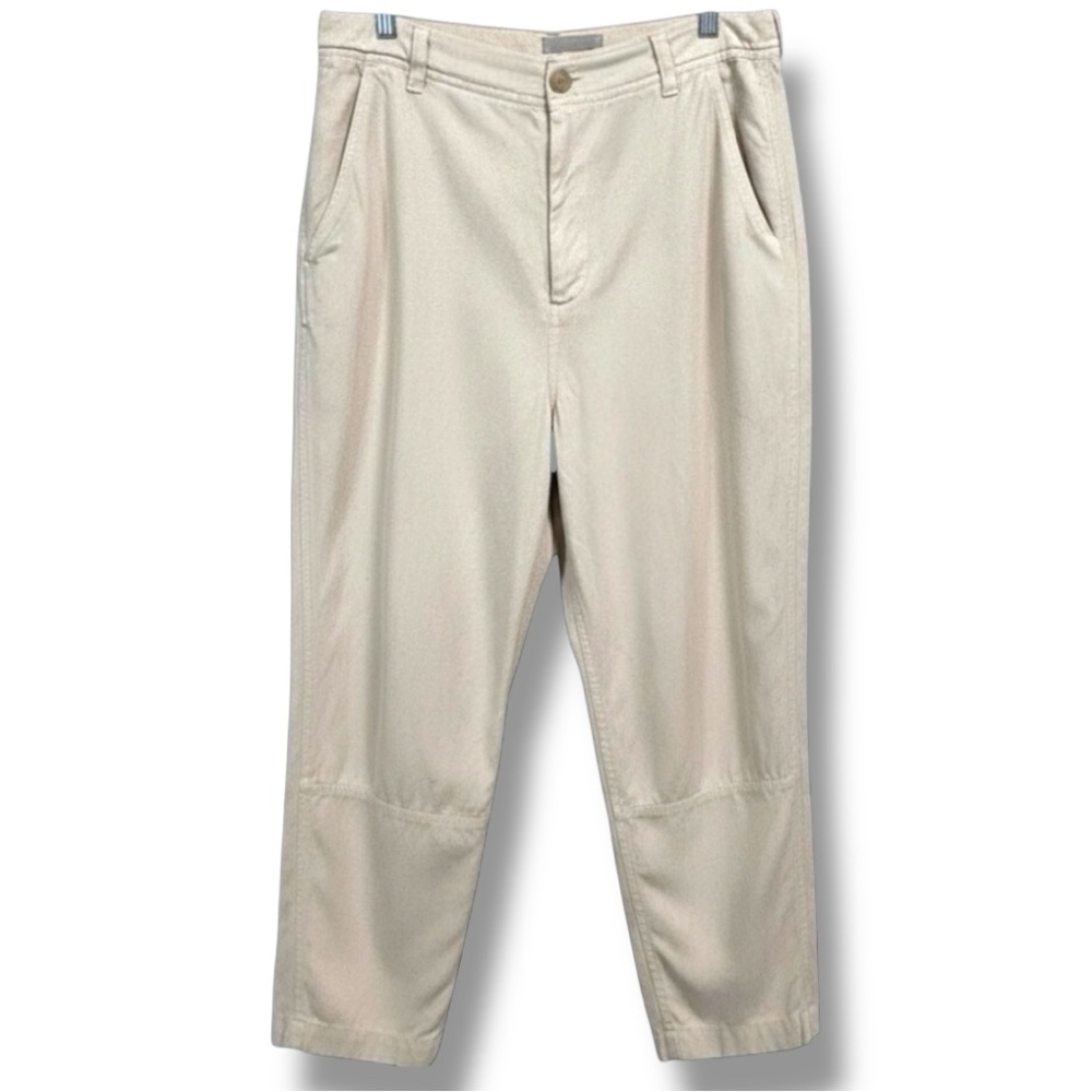 Everlane Buttersoft Chino Pants Parchment Tencel Lyocell Barrel Leg 10